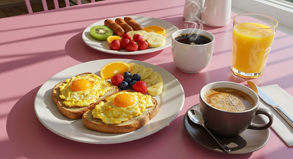 breakfast to settle stomach with toast banana and oatmeal